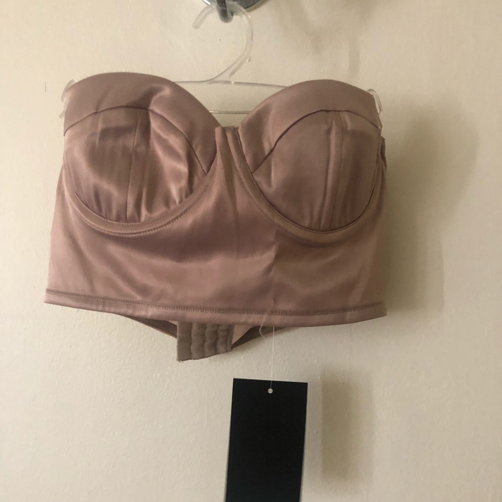 Pink nude silky bralet